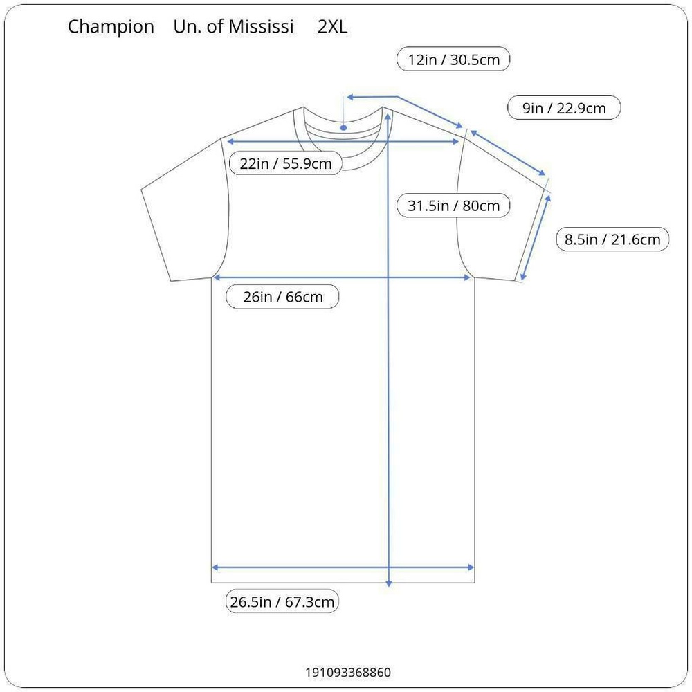 University Of Mississippi Mens Shirt Red Blue Shor - Picture 8 of 8